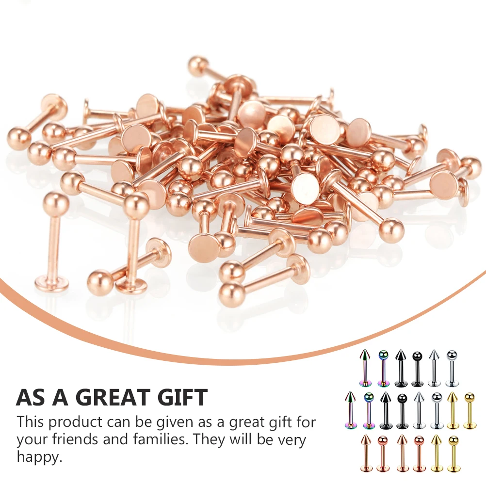 

20Pcs Stylish Stainless Steel Body Decoration Ear Studs Lip Accessories for Fashion Lovers