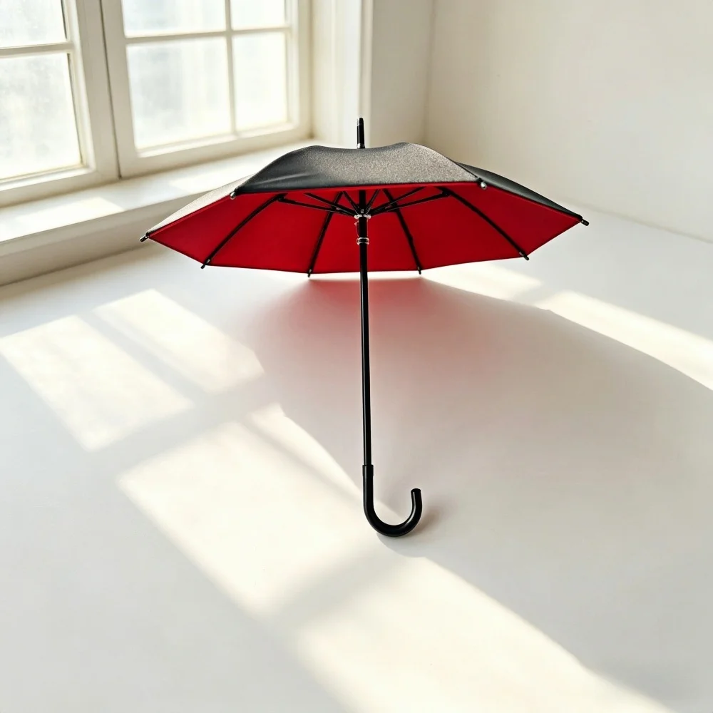 Paraguas de Caballero para Muñecas BJD, Mini Paraguas Negro/Rojo/Transparente para Fotografía de Muñecas BJD y Accesorio de Cosplay, No para Uso Humano
