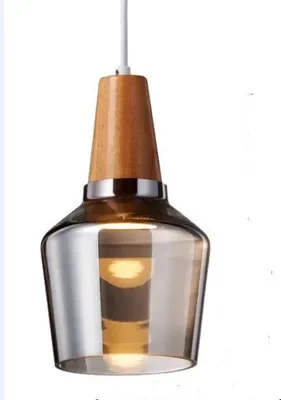 

Simple Personality Nordic Creative Glass Chandelier for Room Decor Simple Restaurant Bar Tea Clothes Shop Wooden Chandelier