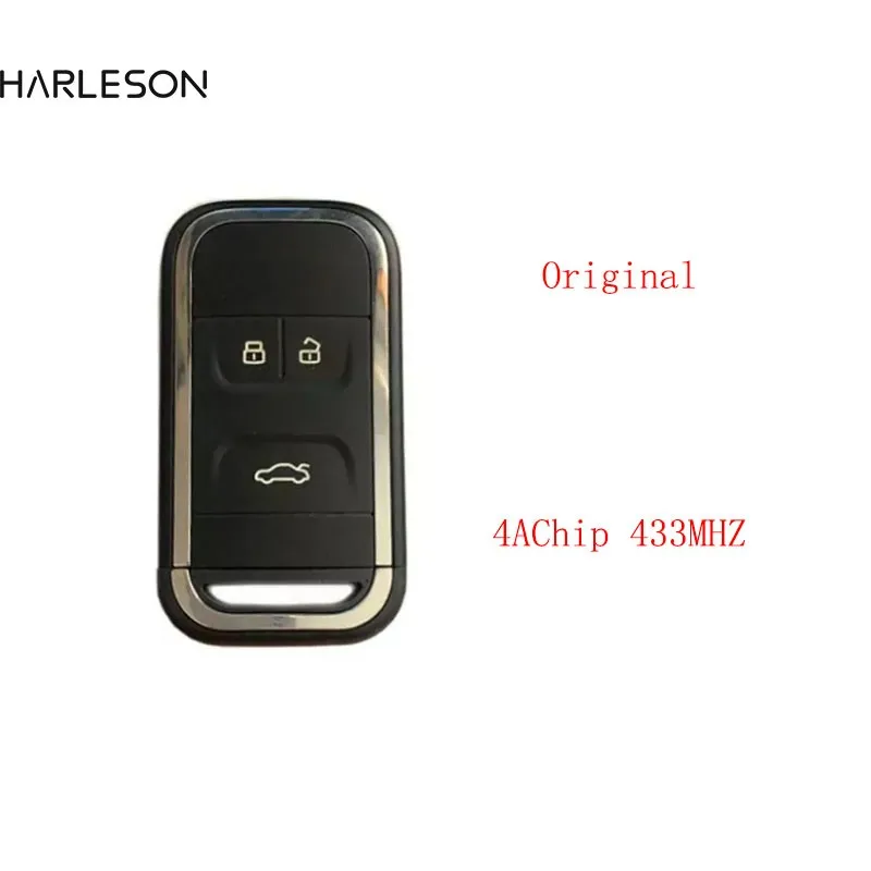 Original 3Button Car Keyless Smart Remote Key 4A Chip 433mhz for New Chery Tiggo 5 Tiggo 7 Tiggo 8 Arrizo 5 6 7 Remote Key