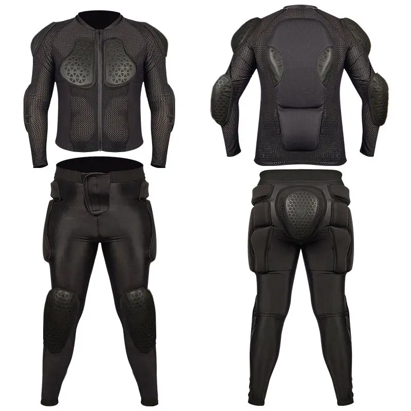 Genuine Ski Anti-Drop Armor Set, Back Pads Chest Pads, Inner Wear Protective Gear,Top and Pants Sports Protective Equipment
