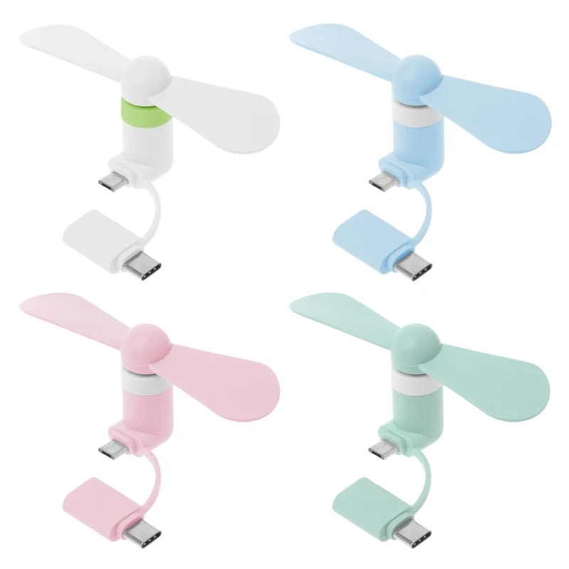 

2in1 Type C Micro USB Mini Fan Cooler for Samsung Xiaomi Huawei HTC Cell Phone Whosale&Dropship