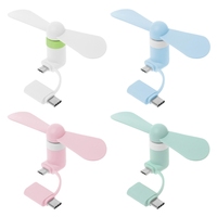 2in1 Type C Micro USB Mini Fan Cooler for Samsung Xiaomi Huawei HTC Cell Phone Whosale&Dropship