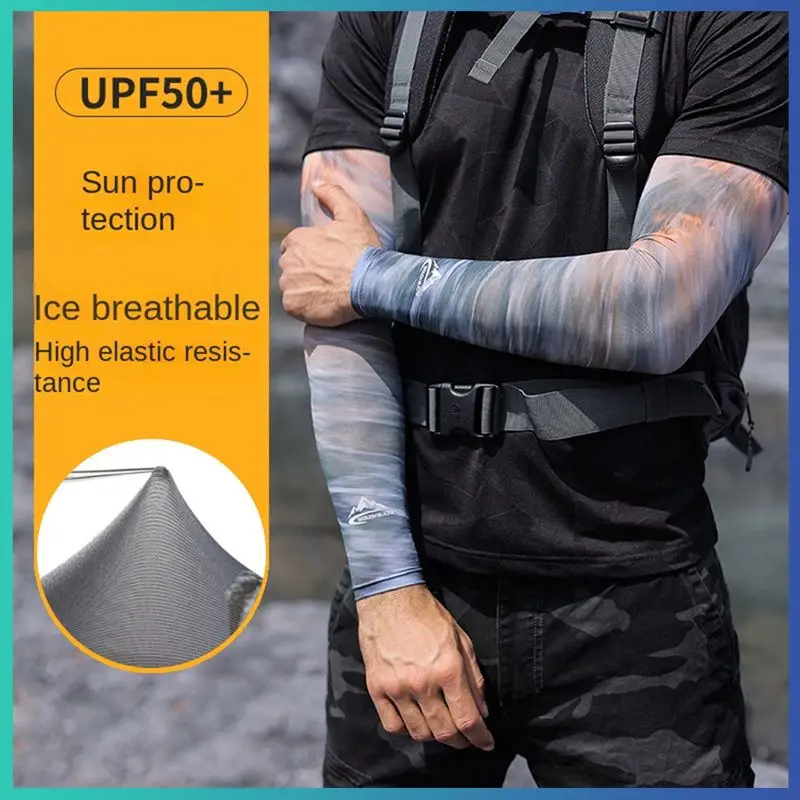 24 Styles Ice Silk Sleeves Quick-drying Breathable Seamless Cooling Arm Sleeves UV Protection Cycling Tattoo Sleeves Cover