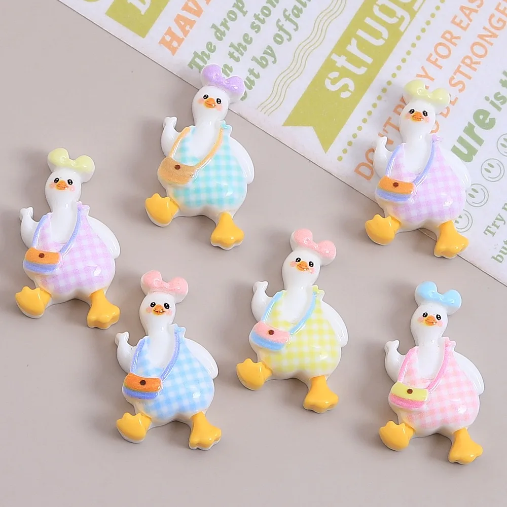10pcs New Cartoon Animal Cute Duck Resin Faltback Scrapbooking Diy Jewelry Wedding Hairpin Decoration Accessories