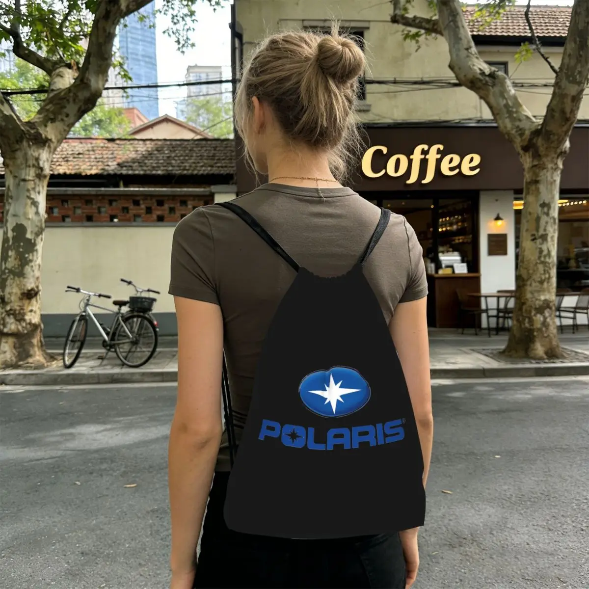 

Рюкзаки с логотипом Polaris, модные спортивные сумки с завязками и карманами, сумки для книг для мужчин и женщин, школьные сумки