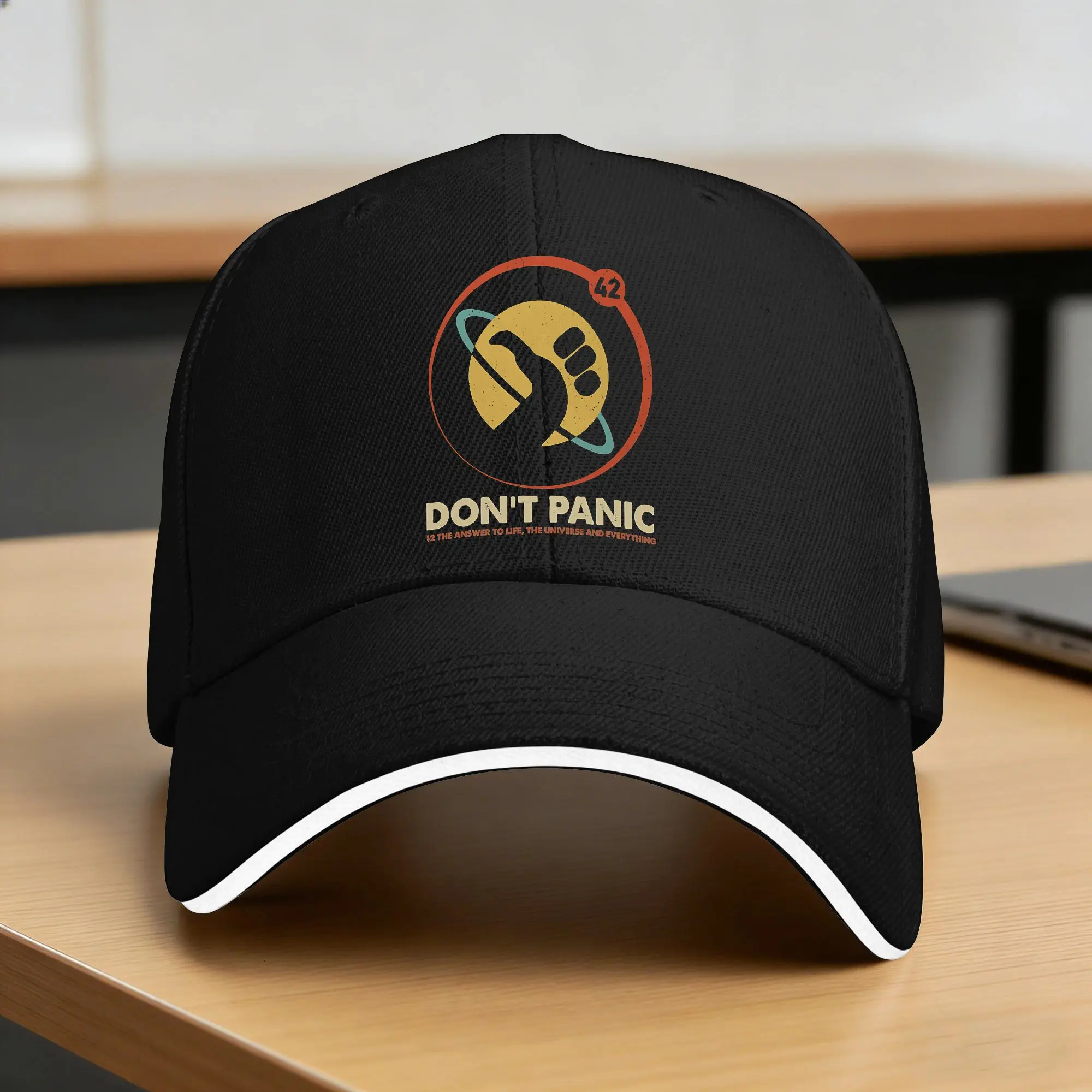 Summer 42 Answer To Life Universe Everything  Baseball Cap Don'T Panic Tennis Skate Sun Trucker Hat Men Women Snapback Cap