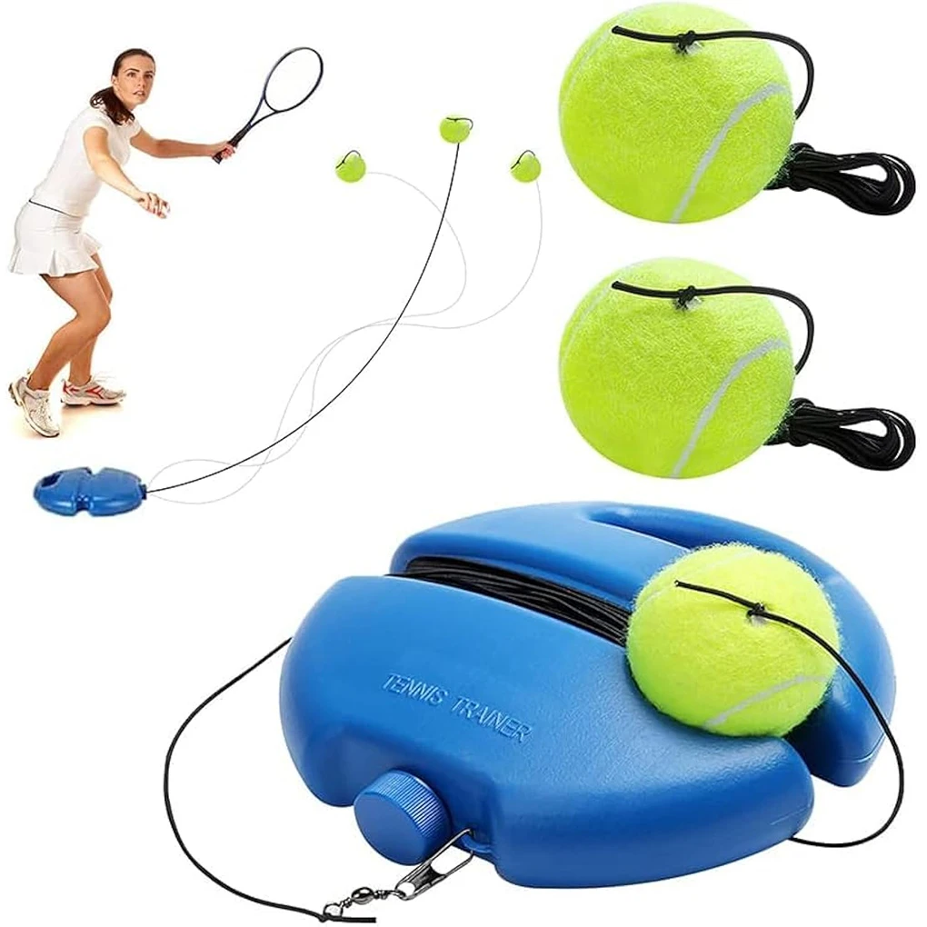 

Теннисный тренировочный мяч, сверхмощные тренировочные приспособления для тенниса, база с эластичной веревкой, тренировочный теннисный тренажер для самостоятельной работы с отскоком