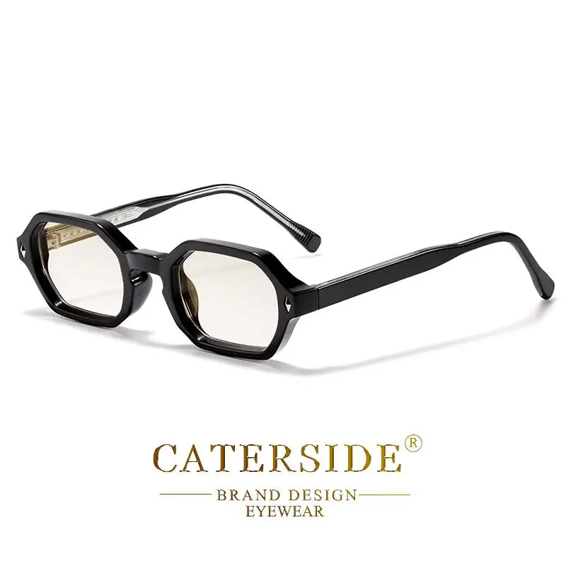 CATERSIDE Polygon-Sonnenbrille, modische Herren-Sonnenbrille mit kleinem Rahmen und Farbverlaufsgläsern für Sommer-Strandpartys, ideale Wahl für Geschenke – Detail 11