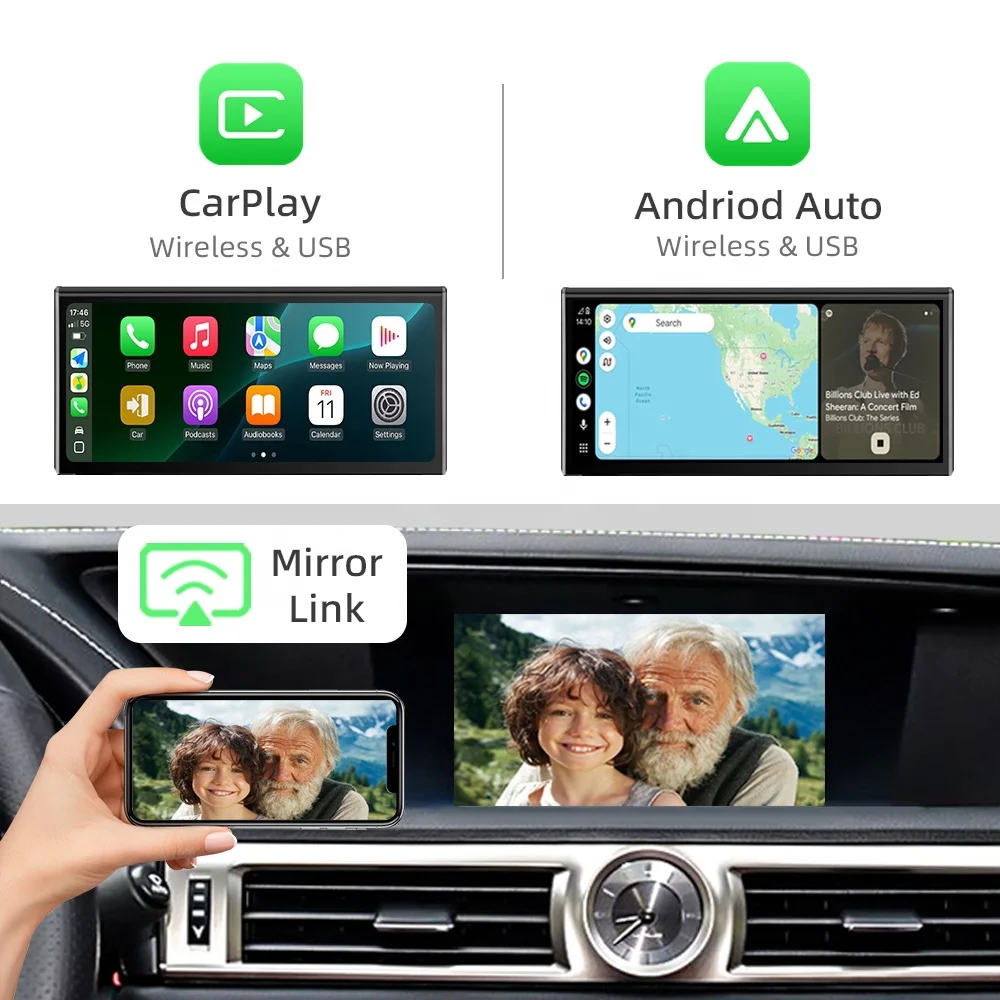 NewFor Lexus GS 2016-2020 Linux Interface Box Wireless CarPlay Android Auto CarPlay Module Decoder Car Radio Binarytek