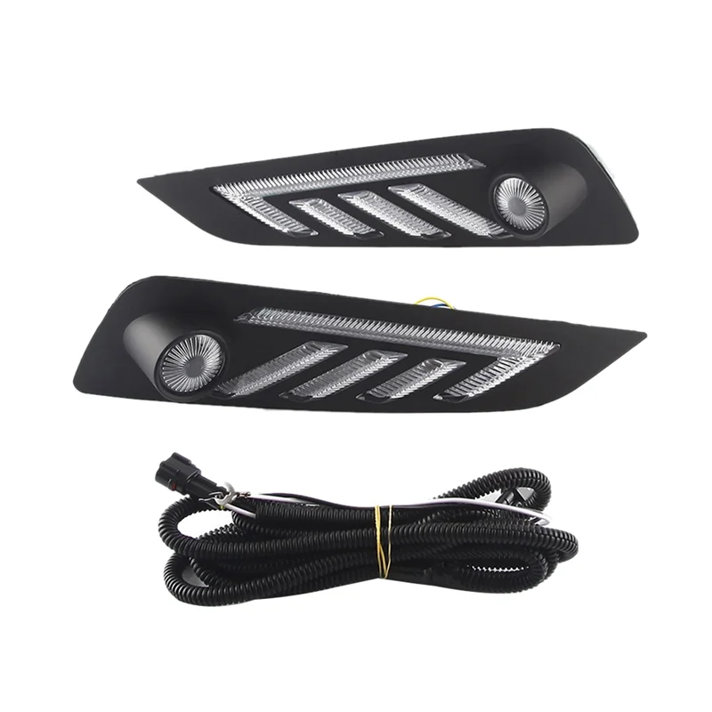 

AC54-Car LED DRL Foglight For MG6 MG 6 2017-2019 Daytime Running Lights White Yellow Blue Running Turn Signal Fog Lamp