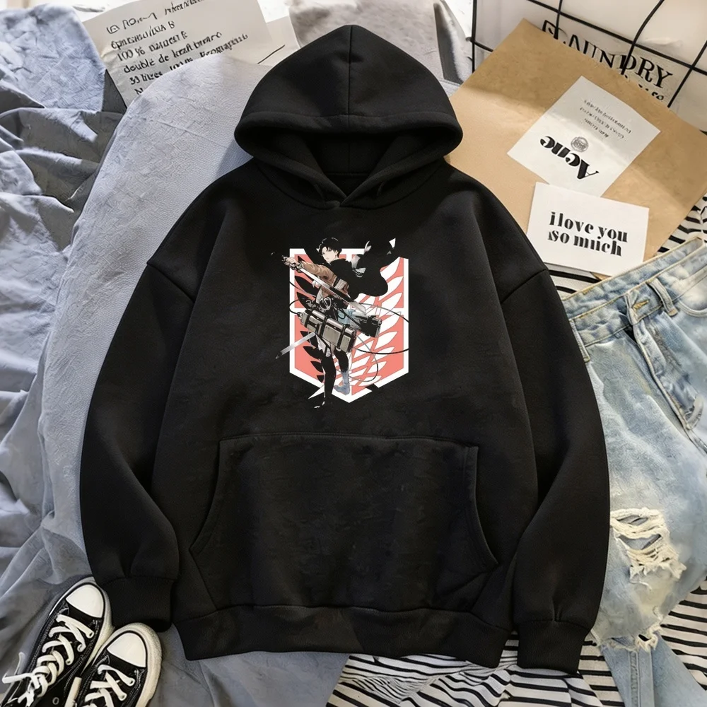 Attack on Titan hoodies fashion tops japanese anime 2026 ladies clothes cutecore Casual Quality