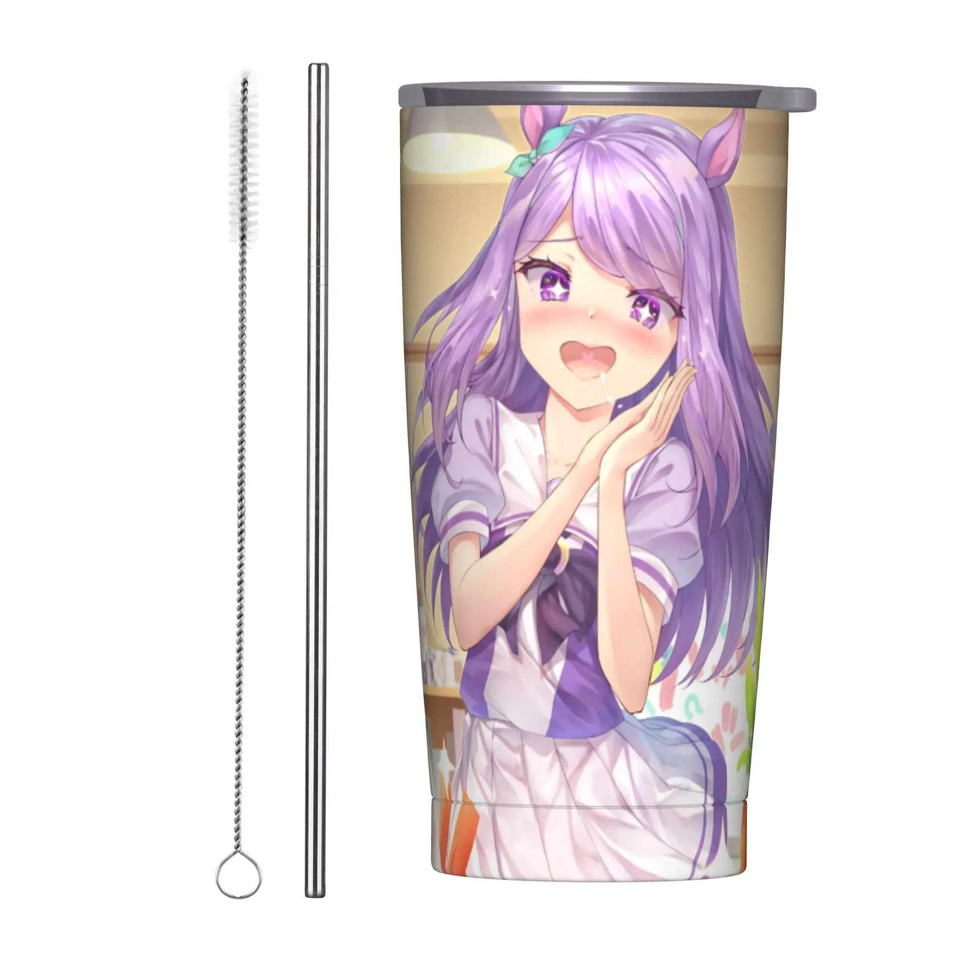 Stainless Steel Tumbler Umamusume Pretty Derby Mejiro Thermal Cups  Heat Preservation Cold and Hot Mugs Cup Camping Water Bottle