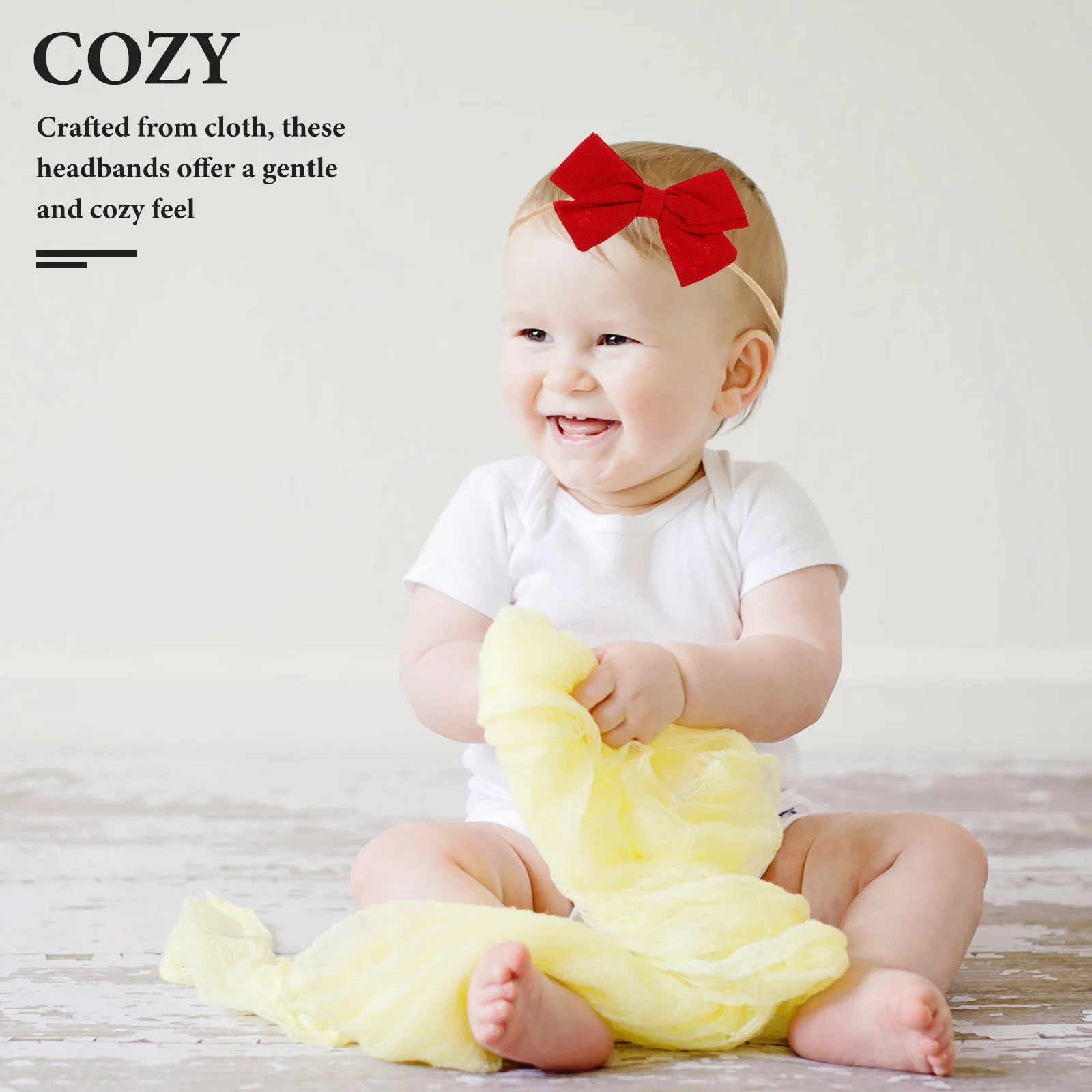

4pcs Girl Headbands Baby Girl Headbands Cotton Bows No Trace Soft Elastic Hair Accessories Toddler Hairstyle Tools