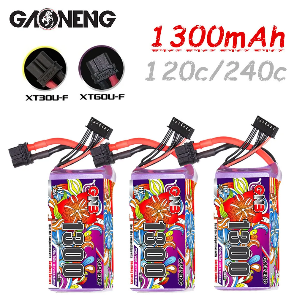 

MAX 1300mAh GNB 6s 22.8v 120c/240 Lipo Battery For RC Helicopter Quadcopter FPV Racing Drone Spare Parts HV 22.8v Battery