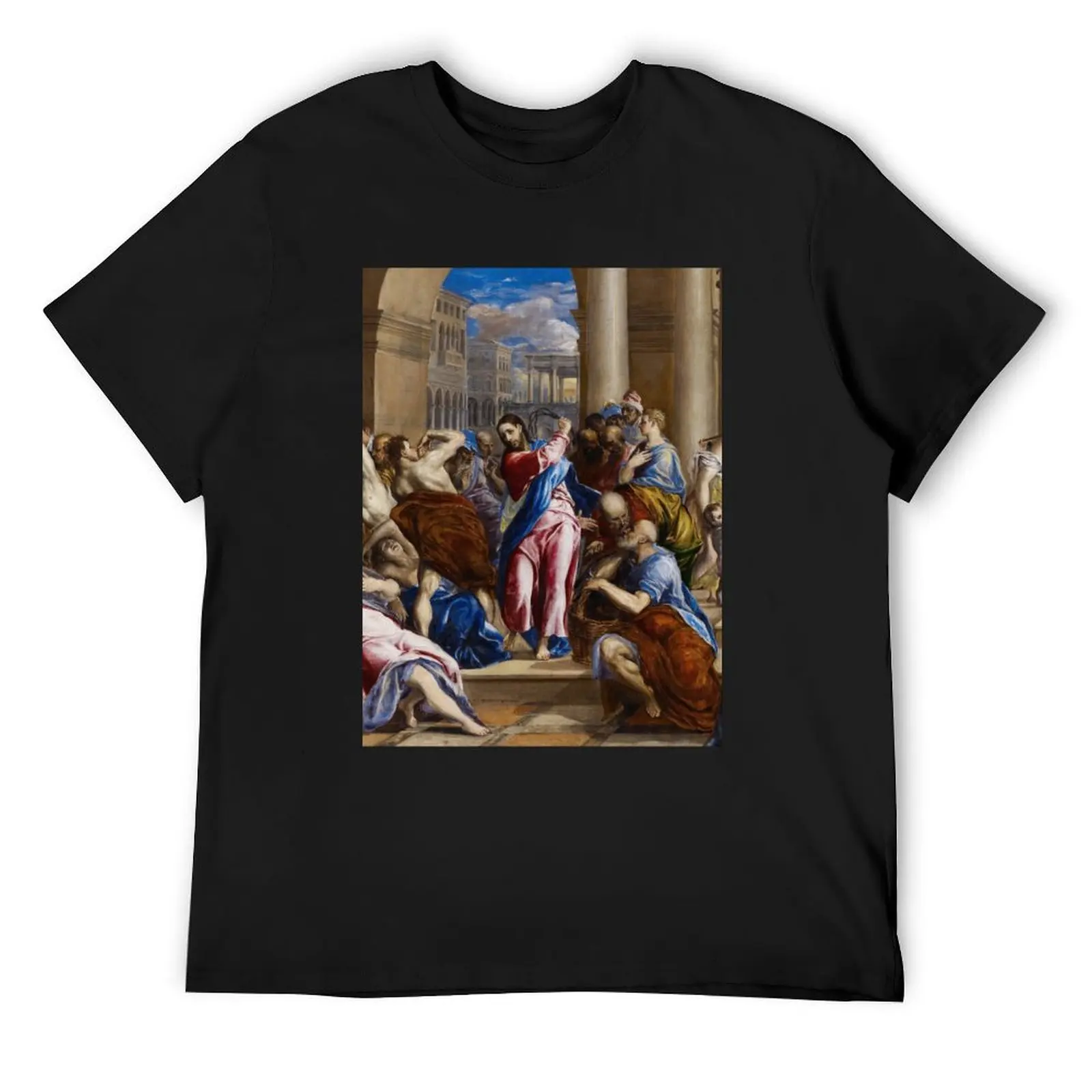 

Jesus Christ Driving the Money Changers from the Temple Christian art painting by El Greco Cleansing of the Temple 1600A T-Shirt