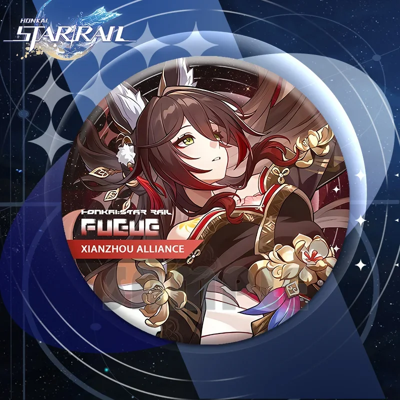 58mm Games Honkai Star Rail Button Pin Cartoon Tribios Aglaea Herta Mydeimos Fugue Sunday Rappa Boothill Brooch Badge Bag Gift