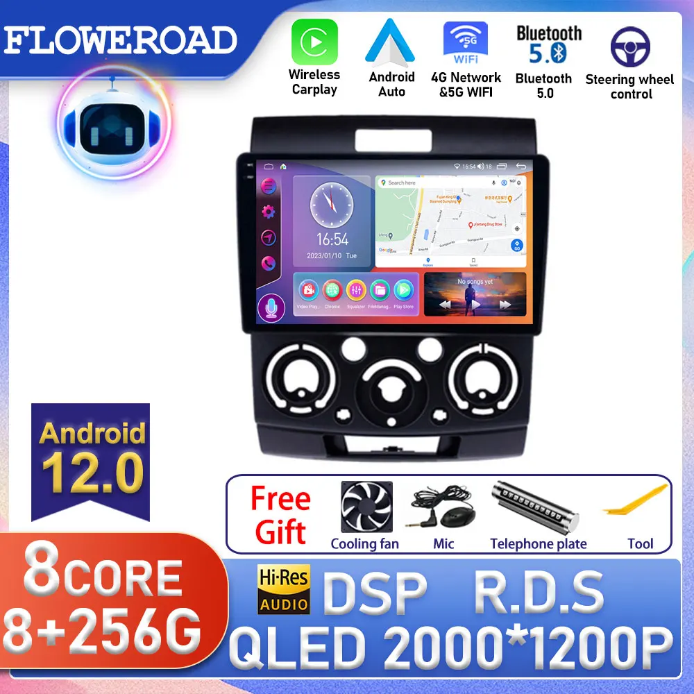 Android For Mazda BT50 BT-50 For Ford Everest Ranger 2006 2007 2010 Car Radio Stereo GPS Navigation Multimedia Video Player 2din