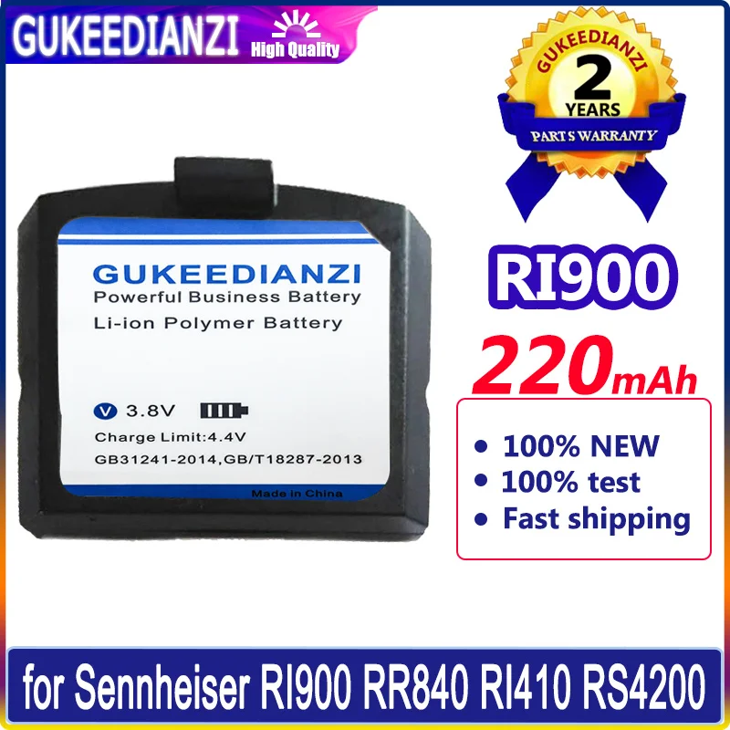 

GUKEEDIANZI Battery 220mAh for Sennheiser RI900 RR840 RI410 RS4200 RR4200 HDI830 BA300 Headset Batteries