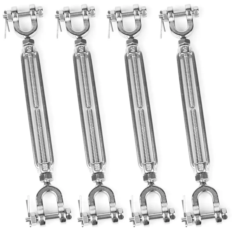 AB34-Jaw And Turnbuckle Tensioner M6 4 PCS 304 Stainless Steel 1/4