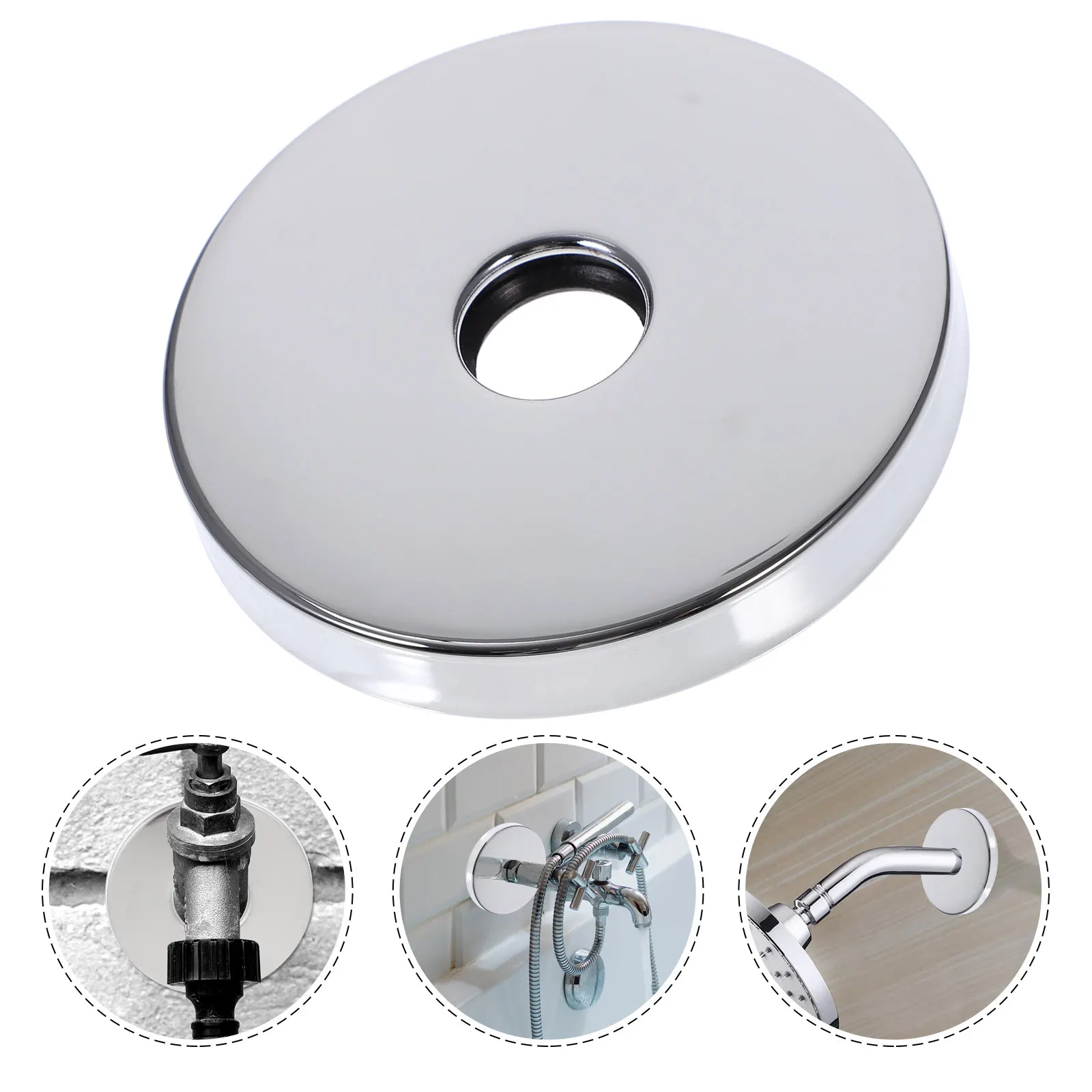 

Stainless Steel Escutcheon Plate Wall Flange Cover For Shower Pipe Waterproof Rust-Proof Replacement Cover For