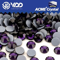 VDD 052 Eggplant ACME+Series Top Quality Hot-Fix Glass Rhinestones Crystal Flatback Strass Stones For DIY Garment Accessories