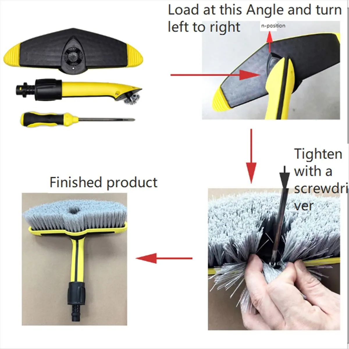 

A56K Wheel Rim Washing Brush - High Pressure Car Washing Machine Brush Head 26432340 for K2 K3 K4 K5 K6 K7