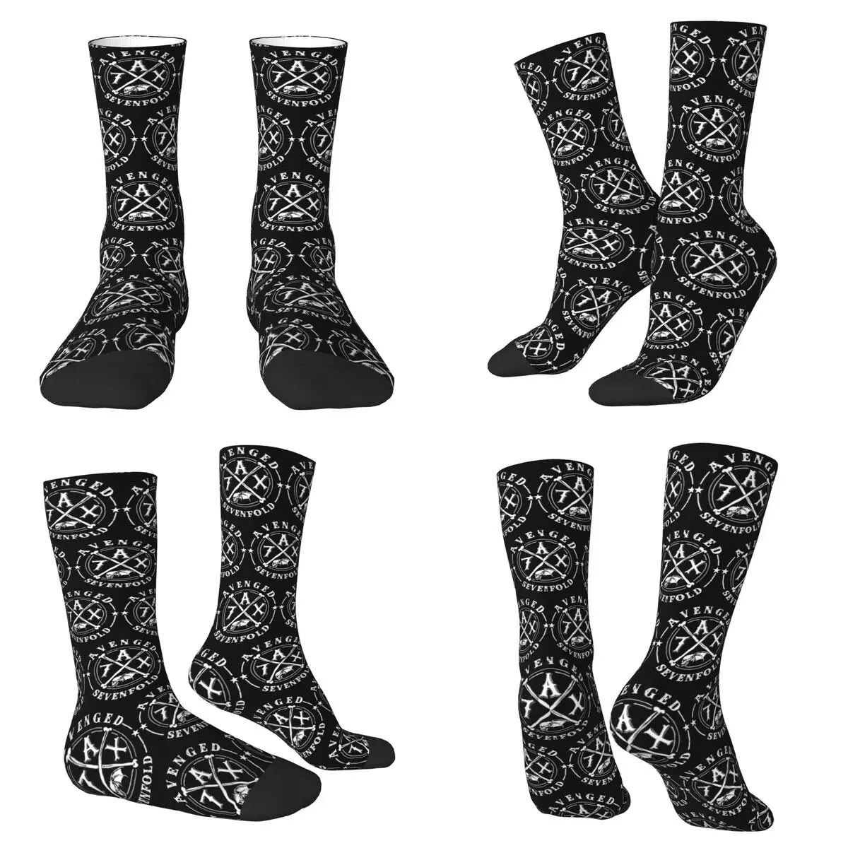 

Avenged Sevenfold Bat Skull Band Socks Harajuku High Quality Stockings All Season Long Socks for Man Woman Valentine's Day Gifts