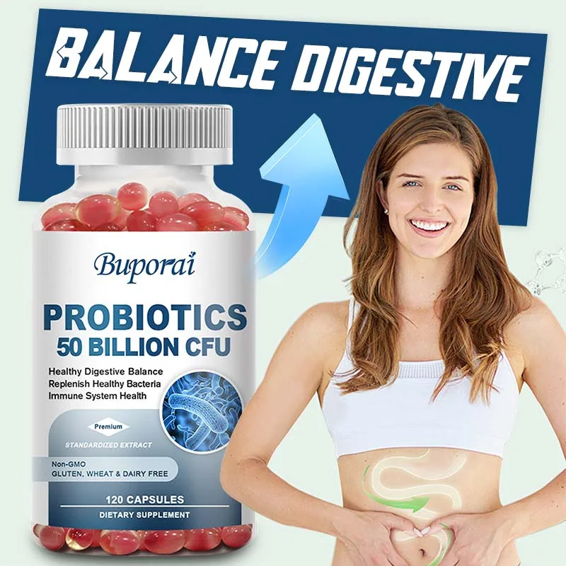 

50 Billion Probiotic Capsules, Promote Intestinal Flora, Help Urinary System Health, Support Immunity