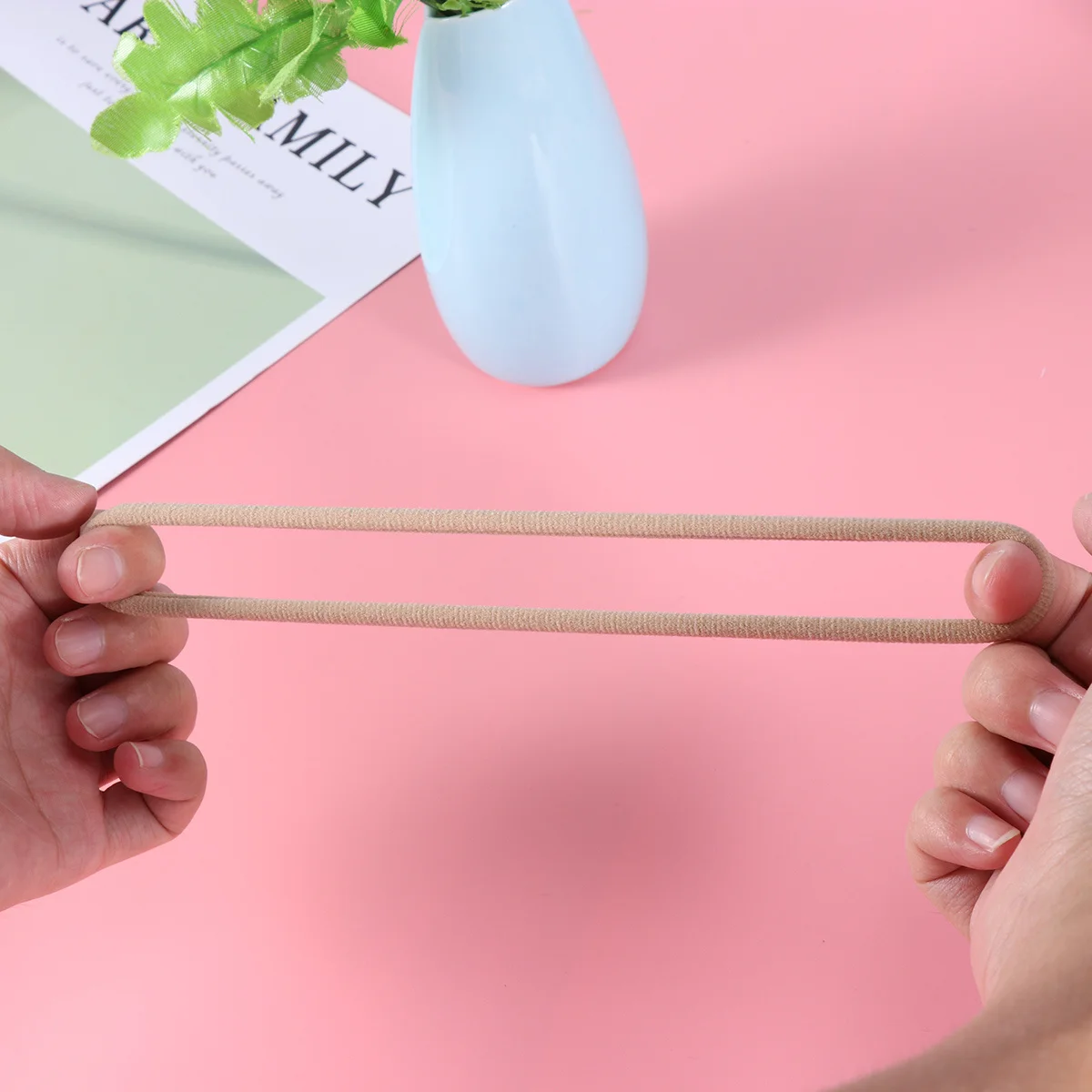 

20 шт. эластичных повязок на голову для новорожденных и малышей, нескользящие, из нейлона, удобные, бесшовные, цвет хаки