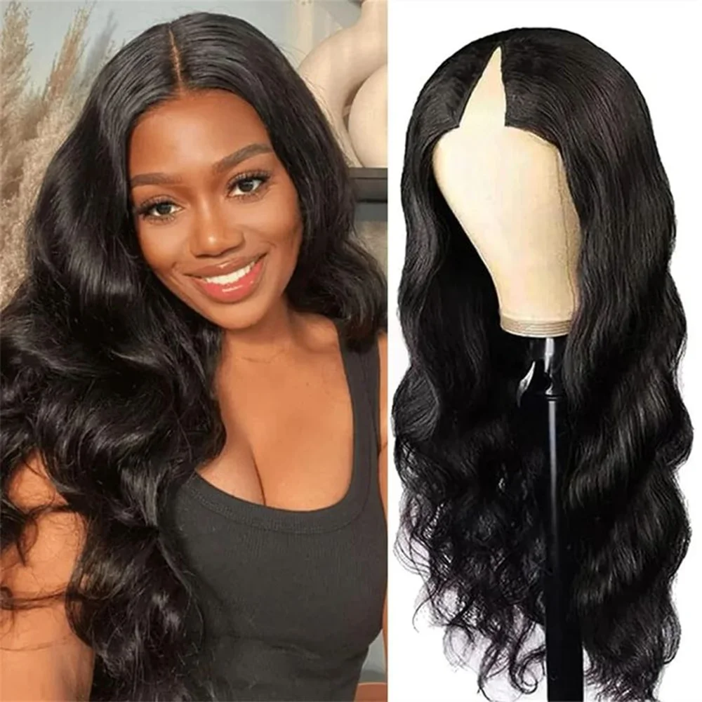 V Part Wig Human Hair Body Wave Upgrade V Part Wig No Leave Out Glueless V Part Wig Human Hair Wig Pre Plucked Remy Hair Daily