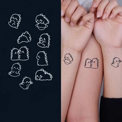 1pc Cute Little Dinosaur Series Temporary Tattoo Sticker Creative Cartoon False Tattoo Sticker Waterproof Disposable Tattoo