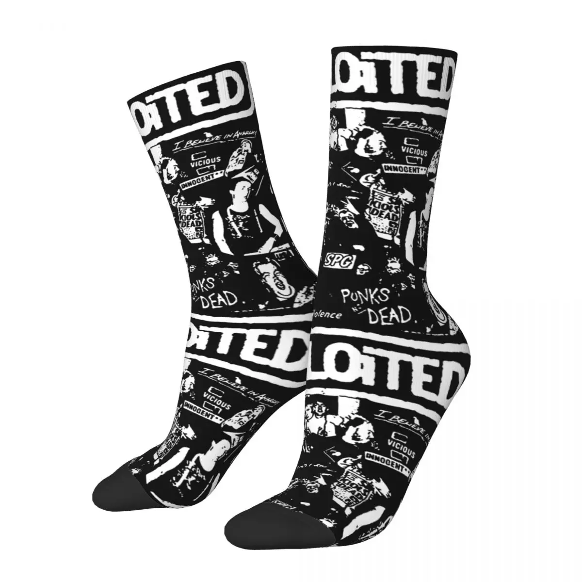 Casual Women Socks The Exploited Punk On The Road Merchandise Soft band Sport Socks All Seasons