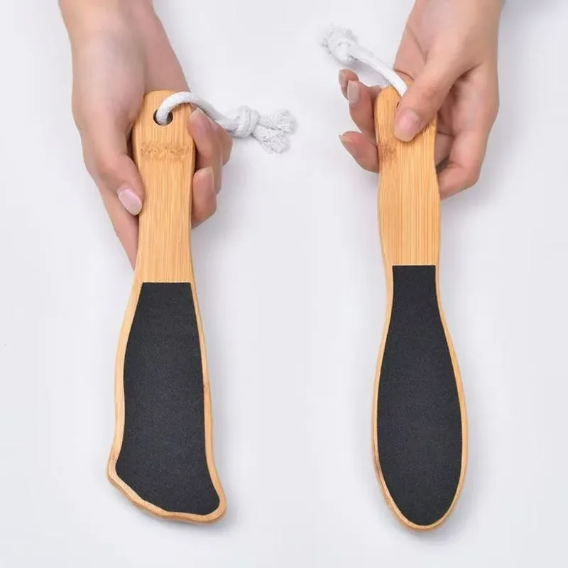 

Профессиональная бамбуковая терка для ног — двусторонняя для более гладких и мягких ног, легкий педикюр дома и салона