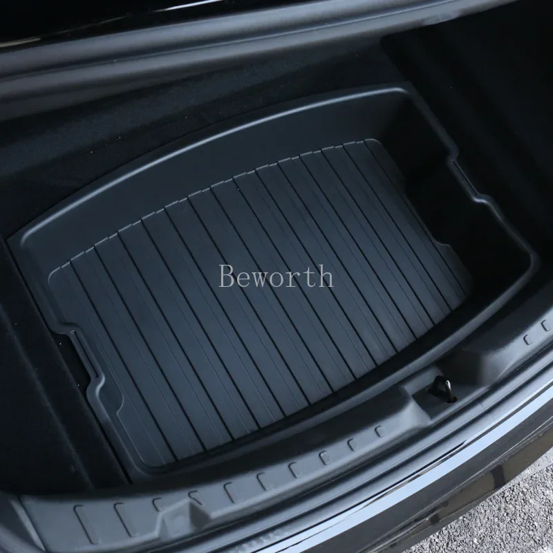 for Tesla Model 3 Highland 2024 Double-Layer Rear Front Trunk Storage Box Frunk Organizer Tray with Compartments Car Accessories