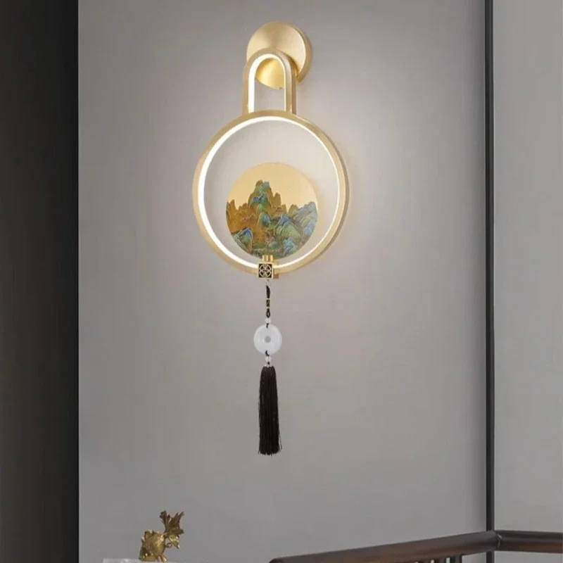 настенный светильник, светильник для гостиной, фоновая стена для телевизора, простое и атмосферное творчество, прикроватная лампа для спальни в коридоре