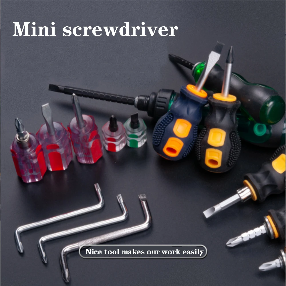 Mini Screwdriver Kit Small Portable Radish Head Screw Driver  Precision Car Repair tools Handle Repair Hand Tools screw driver