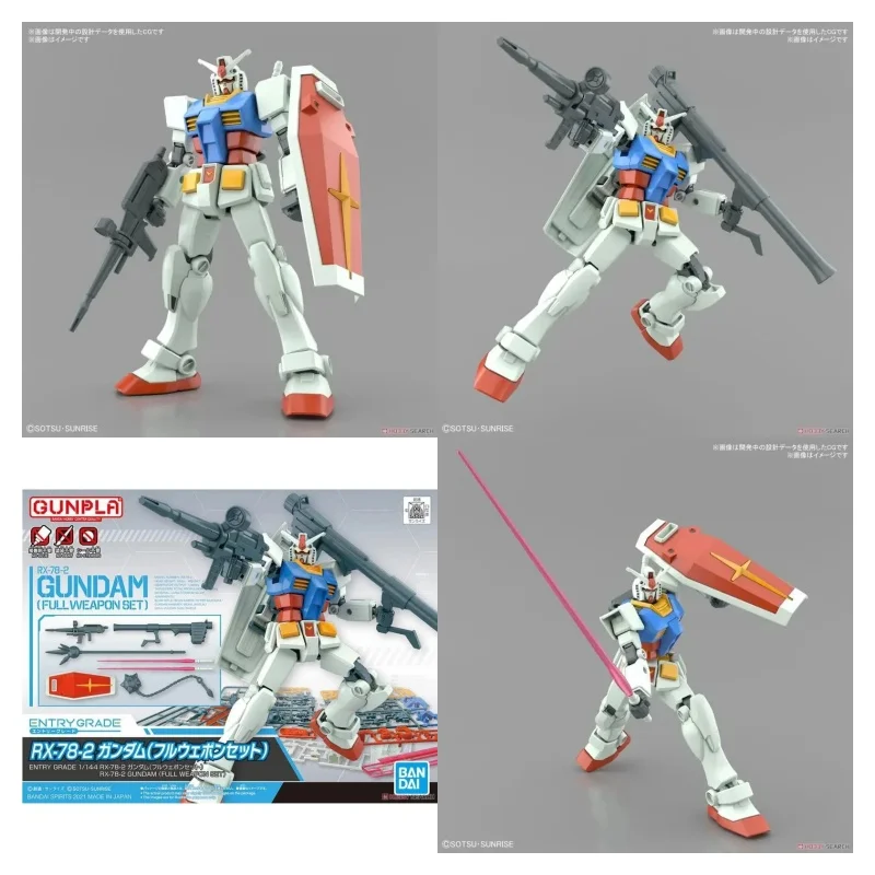 

Bandai Original Gundam Anime Figure EG 1/144 Entry Grade Rx-78-2 Full Equipment Gundam Assembly Model Anime Action Figures Toys