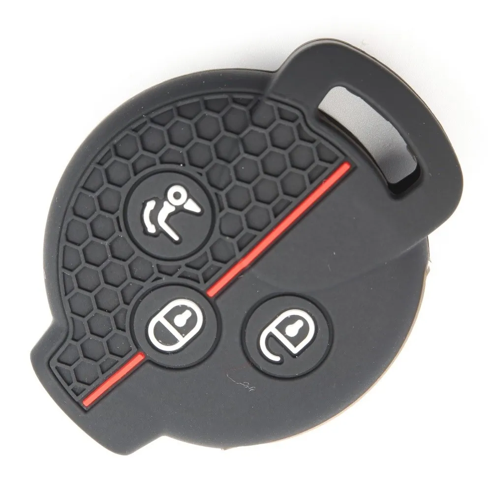 Car Silicone Remote Key Case Fob Shell Cover For Smart Fortwo City Coupe Cabrio Crossblade Roadster K Forfour 2007 - 2015