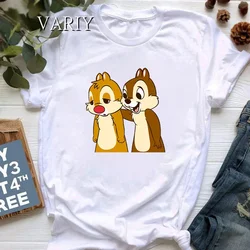 TShirts for Women 2024 Loose Cartoon Chip and Dale Graphic T-shirt Harajuku Tops T-shirts Street Style Summer Casual Clothing