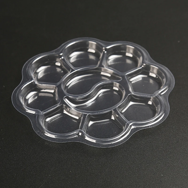 

20 шт., художественная палитра для рисования, одноразовая гуашь, масло, форма цветка сливы, моющаяся палитра акварельных красок