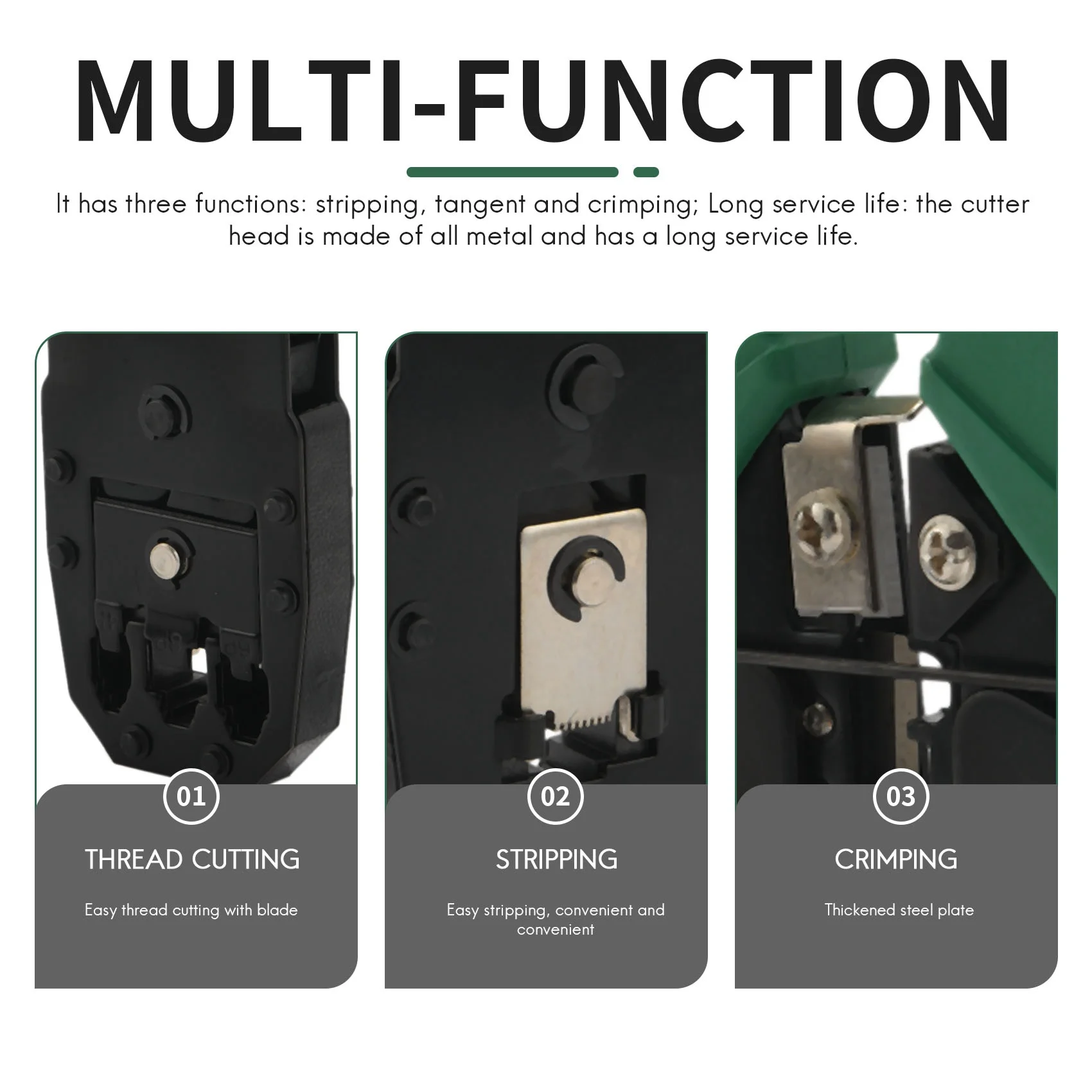 DSAOQ Netwerkkabel Reparatie Tool Kit Set Rj45 Rj11 Cat6 Kabel Tester Test Crimper Krimpen Onderhoud Stripper Tool Kit