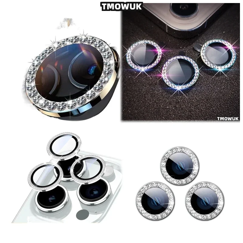 

For IPhone 16 15 14 Pro Max Plus 13 12 11 Pro Max Mini Luxurious Lens Case With Glitter