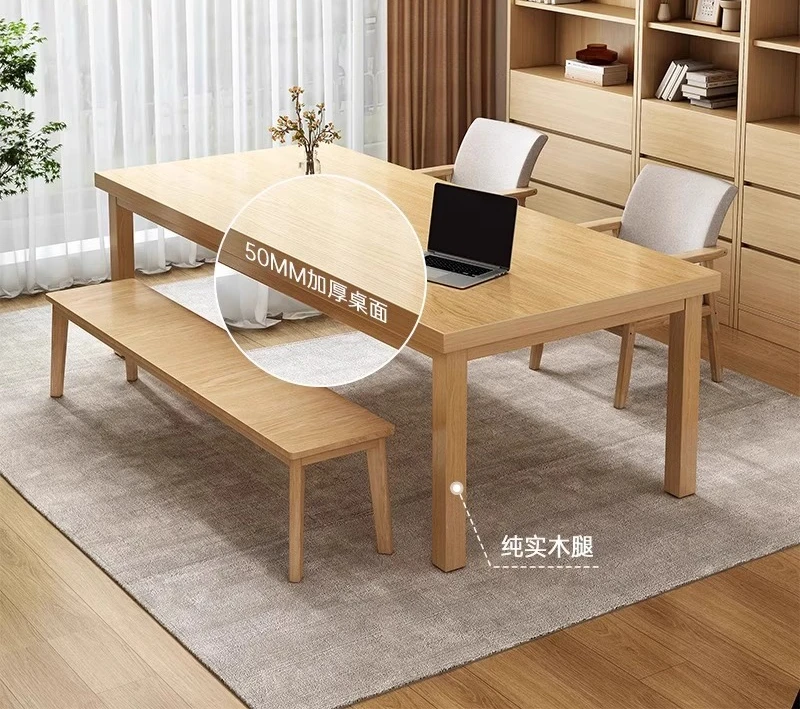 

Рабочий стол, двойной длинный учебный стол в гостиную, большой бортовой конференц-стол, настоящий настольный компьютерный верстак