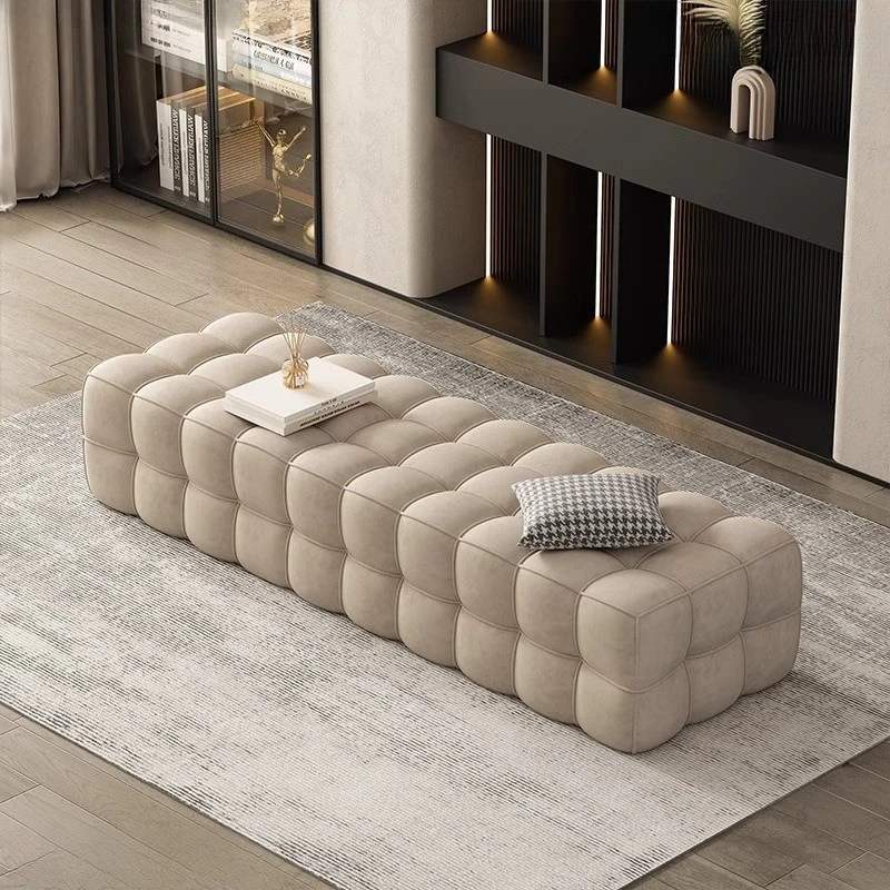 Clothing store cloakroom shoe changing sofa bench bedroom bedside living room pedal stool