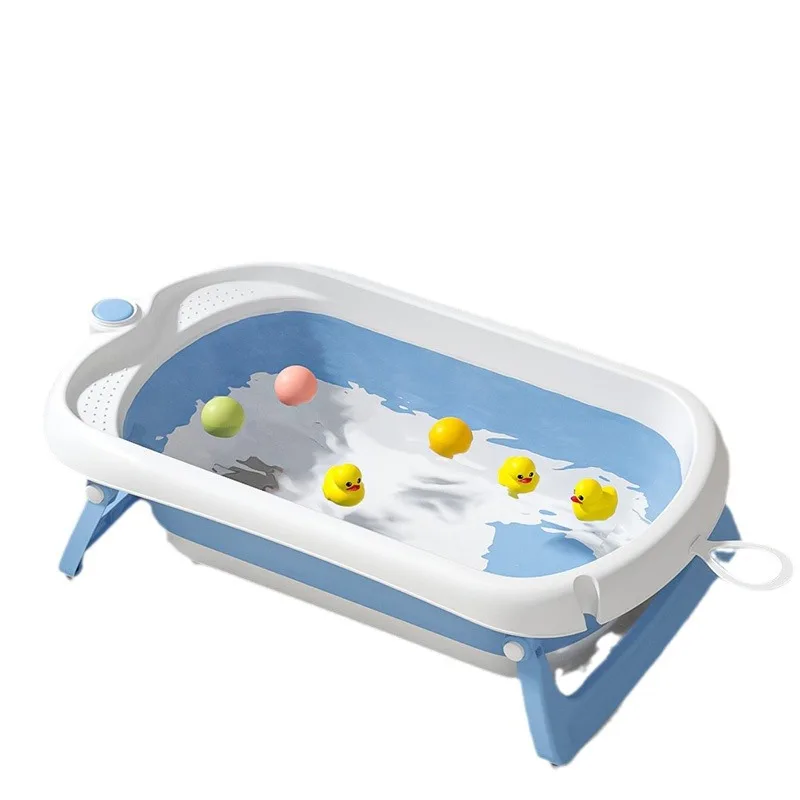 

Baby temperature-sensitive folding bath basin Household large can sit and lie down