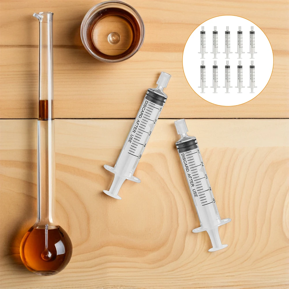 

10Pcs 5Ml Liquid Measuring Syringe Perfume Dispenser Essential Oil SubPackaging Tool Travel Refillable No Needle