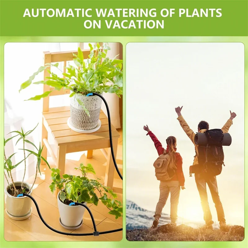 DIY Solar Irrigation Potted Plant Drip Irrigation Kit,Garden Balcony Greenhouse Drip Irrigation System,Automatic Watering System