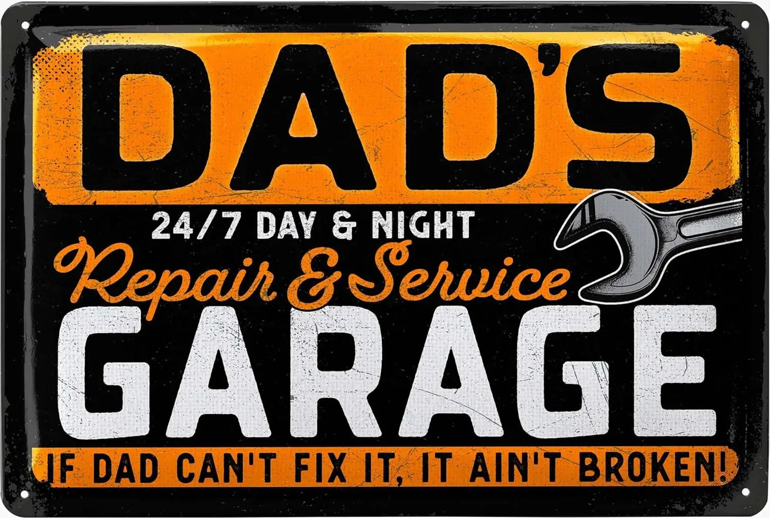 Retro Tin Sign Dads Garage - decorative for kitchen and home, Papas Workshop sign, Dads Garage Gifts - Garage signs for Dad meta