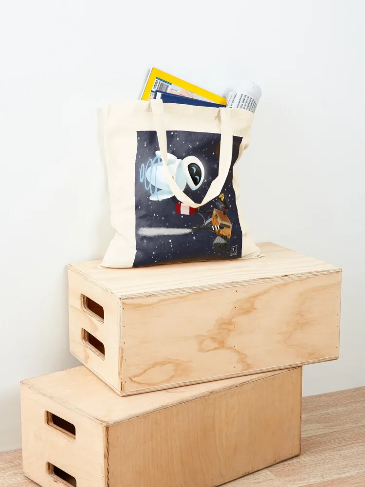 Robots dancing among the stars Tote Bag sacs de shopping supermarket folding bag bags for women bags luxury women